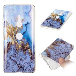 Sea Blue Soft TPU Marble Pattern Case for Sony Xperia XZ3