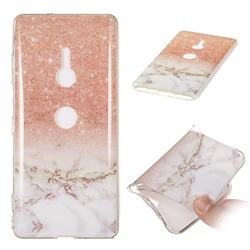 Glittering Rose Gold Soft TPU Marble Pattern Case for Sony Xperia XZ3