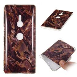 Brown Soft TPU Marble Pattern Phone Case for Sony Xperia XZ3