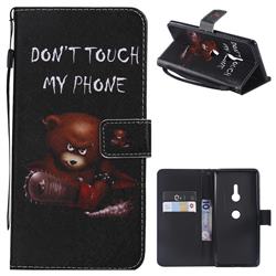 Angry Bear PU Leather Wallet Case for Sony Xperia XZ3