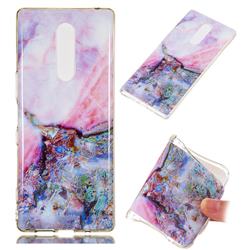 Purple Amber Soft TPU Marble Pattern Phone Case for Sony Xperia 1 / Xperia XZ4