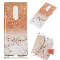 Glittering Rose Gold Soft TPU Marble Pattern Case for Sony Xperia 1 / Xperia XZ4