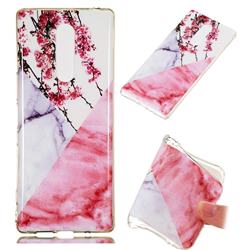 Pink Plum Soft TPU Marble Pattern Case for Sony Xperia 1 / Xperia XZ4