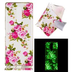 Peony Noctilucent Soft TPU Back Cover for Sony Xperia 1 / Xperia XZ4