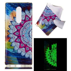 Colorful Sun Flower Noctilucent Soft TPU Back Cover for Sony Xperia 1 / Xperia XZ4