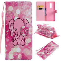 Pink Elephant PU Leather Wallet Case for Sony Xperia 1 / Xperia XZ4