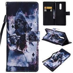 Skull Magician PU Leather Wallet Case for Sony Xperia 1 / Xperia XZ4