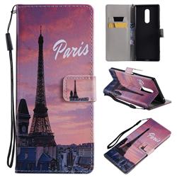 Paris Eiffel Tower PU Leather Wallet Case for Sony Xperia 1 / Xperia XZ4