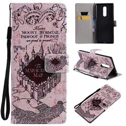 Castle The Marauders Map PU Leather Wallet Case for Sony Xperia 1 / Xperia XZ4