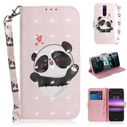 Heart Cat 3D Painted Leather Wallet Phone Case for Sony Xperia 1 / Xperia XZ4