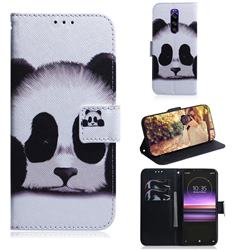 Sleeping Panda PU Leather Wallet Case for Sony Xperia 1 / Xperia XZ4