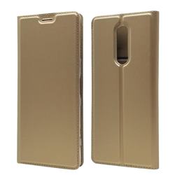 Ultra Slim Card Magnetic Automatic Suction Leather Wallet Case for Sony Xperia 1 / Xperia XZ4 - Champagne