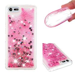 Dynamic Liquid Glitter Quicksand Sequins TPU Phone Case for Sony Xperia XZ4 Compact - Rose