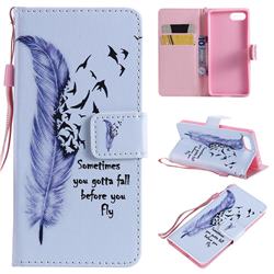Feather Birds PU Leather Wallet Case for Sony Xperia XZ4 Compact