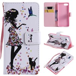 Petals and Cats PU Leather Wallet Case for Sony Xperia XZ4 Compact