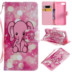 Pink Elephant PU Leather Wallet Case for Sony Xperia XZ4 Compact