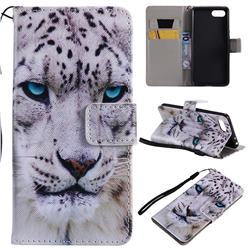 White Leopard PU Leather Wallet Case for Sony Xperia XZ4 Compact