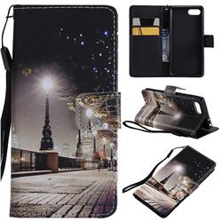 City Night View PU Leather Wallet Case for Sony Xperia XZ4 Compact