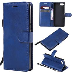 Retro Greek Classic Smooth PU Leather Wallet Phone Case for Sony Xperia XZ4 Compact - Blue