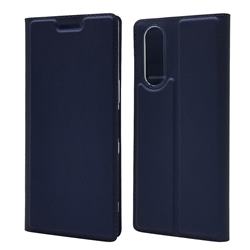 Ultra Slim Card Magnetic Automatic Suction Leather Wallet Case for Sony Xperia 5 / Xperia XZ5 - Royal Blue