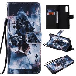Skull Magician PU Leather Wallet Case for Sony Xperia 5 / Xperia XZ5