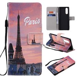 Paris Eiffel Tower PU Leather Wallet Case for Sony Xperia 5 / Xperia XZ5