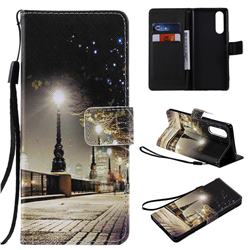 City Night View PU Leather Wallet Case for Sony Xperia 5 / Xperia XZ5