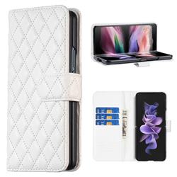 Binfen Color BF-14 Fragrance Protective Wallet Flip Cover for Samsung Galaxy Z Fold4 - White