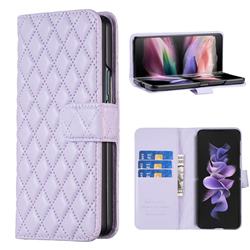 Binfen Color BF-14 Fragrance Protective Wallet Flip Cover for Samsung Galaxy Z Fold4 - Purple