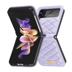Binfen Color BF-14 Fragrance Protective Wallet Flip Cover for Samsung Galaxy Z Flip4 - Purple