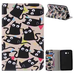Cute Kitten Cat Folio Flip Stand Leather Wallet Case for Samsung Galaxy Tab 3 Lite 7.0 T110 T113