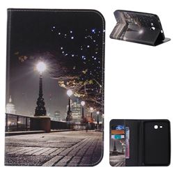 City Night View Folio Flip Stand Leather Wallet Case for Samsung Galaxy Tab 3 Lite 7.0 T110 T113