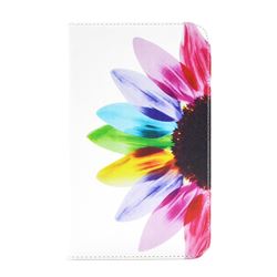 Seven-color Flowers Folio Stand Leather Wallet Case for Samsung Galaxy Tab 4 7.0 T230 T231 T235