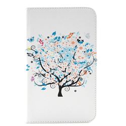 Colorful Tree Folio Stand Leather Wallet Case for Samsung Galaxy Tab 4 7.0 T230 T231 T235