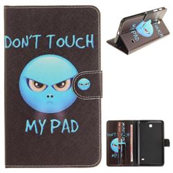 Not Touch My Phone Painting Tablet Leather Wallet Flip Cover for Samsung Galaxy Tab 4 7.0 T230 T231 T235