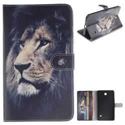 Lion Face Painting Tablet Leather Wallet Flip Cover for Samsung Galaxy Tab 4 7.0 T230 T231 T235