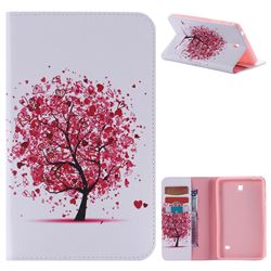 Colored Tree Folio Flip Stand Leather Wallet Case for Samsung Galaxy Tab 4 7.0 T230 T231 T235