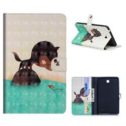 Fox Catching Fish 3D Painted Leather Tablet Wallet Case for Samsung Galaxy Tab 4 7.0 T230 T231 T235