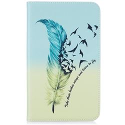 Feather Bird Folio Stand Leather Wallet Case for Samsung Galaxy Tab A 7.0 (2016) T280 T285