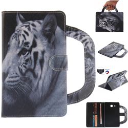 White Tiger Handbag Tablet Leather Wallet Flip Cover for Samsung Galaxy Tab A 7.0 (2016) T280 T285