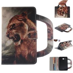 Majestic Lion Handbag Tablet Leather Wallet Flip Cover for Samsung Galaxy Tab A 7.0 (2016) T280 T285