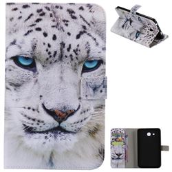 White Leopard Folio Flip Stand Leather Wallet Case for Samsung Galaxy Tab A 7.0 (2016) T280 T285