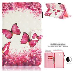 Rose Butterfly 3D Painted Leather Wallet Tablet Case for Samsung Galaxy Tab A 7.0 (2016) T280 T285