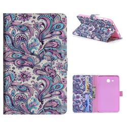 Swirl Flower 3D Painted Leather Tablet Wallet Case for Samsung Galaxy Tab A 7.0 (2016) T280 T285