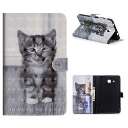 Smiling Cat 3D Painted Leather Tablet Wallet Case for Samsung Galaxy Tab A 7.0 (2016) T280 T285