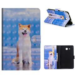 Smiley Shiba Inu 3D Painted Leather Tablet Wallet Case for Samsung Galaxy Tab A 7.0 (2016) T280 T285