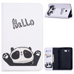 Hello Panda Folio Stand Tablet Leather Wallet Case for Samsung Galaxy Tab A 7.0 (2016) T280 T285