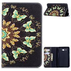 Circle Butterflies Folio Stand Tablet Leather Wallet Case for Samsung Galaxy Tab A 7.0 (2016) T280 T285