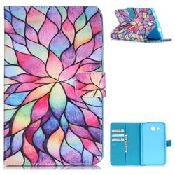Colorful Lotus Folio Stand Leather Wallet Case for Samsung Galaxy Tab A 7.0 (2016) T280 T285