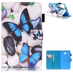 Blue Butterflies Folio Stand Leather Wallet Case for Samsung Galaxy Tab A 7.0 (2016) T280 T285